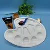Prancheta de desenho com pincel de paleta transfronteiriça placa de pigmento diy infantil placa de plástico espessada paleta com desconto conjunto de pincéis