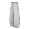 Pantalones de Chándal Anchos Estrellados para Hombre Marca de Tendencia Ambiente High Street Diseño de Estrellas Estampadas Completamente Sentido del Diseño Nicho Sueltos Pantalones Largos en Forma de Guadaña