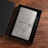 A6 Retro Hand Book Libro de Hojas Sueltas Diario Coreano de Viaje Correa Extraíble Portátil con Set de Cuadernos
