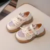 Zapatos de Niña Zapatos de Princesa para Niños Zapatos de Cuero Pequeños 2024 Primavera/Verano Nuevos Zapatos de Malla para Bebé Zapatos Individuales de Suela Blanda para Niñas Niño Pequeño