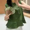 Nova Camisa Sem Mangas Jacquard Estilo Vintage Verão 2026 em Novo Estilo Étnico Chinês