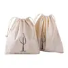 Bolsa de Almacenamiento de Algodón Puro con Cordón, Bolsa a Prueba de Polvo para Ropa y Camisetas, Bolsa Pequeña de Tela Portátil con Cordón, Se Puede Estampar con Logo