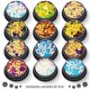 Conjunto colorido transfronteiriço 3mm camaleão laser lantejoulas maquiagem para os olhos Esmalte cola para unhas jóias glitter