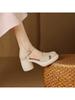 Sandalias Cerradas de Tacón Alto y Plataforma Gruesa de 7 cm para Mujer, Nuevo Estilo Verano 2026, Tacón Grueso, Huecos, Sandalias Romanas de Correa Única