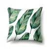 Fronha de poliéster estilo ins nórdico estampa de planta e flor fronha de veludo pele de pêssego capa para almofada de cintura de sofá QTA01