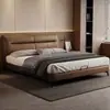 Cama de Lujo Ligero Estilo Italiano de Piel Genuina Modelo Nuevo 2026 Minimalista Moderno Doble de 1.8m para Dormitorio Principal Almacenamiento Grande de Alta Gama Cama de Boda