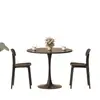 Mesa redonda de balcón blanca de estilo nórdico, moderna, para discusiones, juego de mesa y sillas para cafeterías de té con leche y café, mesa de comedor tulipán