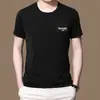 Camiseta Masculina 2022 Novo Estilo Lisa Seda de Gelo Secagem Rápida Manga Curta Malha Elástica Gola Redonda Fina Slim Fit Roupa Íntima