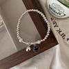 Design de Nicho Pulseira de Pérola de Água Doce Sorridente com Gotejamento de Óleo Pulseira Simples Versátil Elegante Estilo Frio para Mulheres Estilo Coreano