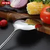 Utensilios de cocina del fabricante: cucharón grande, cucharón para sopa, espátula, espátula de acero inoxidable y espátula de acero inoxidable 304 para saltear