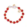 Pulsera de Conejo de Jade Spot cuerda de mano para pareja afortunada pulsera de conejo de jade Hetian imitación para enviar a amigas en festivales