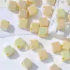 Miçangas de acrílico em degradê creme para cubos de açúcar, quadradas, com revestimento UV, para acessórios de corrente de celular feitos à mão DIY