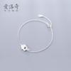Pulsera de plata Naran s925 estilo japonés y coreano moderna elegante cepillada Encantadora pulsera de cerdo linda decoración de animal D1674