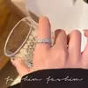 Anillo de Zirconia con Diamantes Brillantes para Mujer, Anillo de Lujo Ligero, Anillo Sencillo para Pareja, Anillo Abierto, Diseño de Nicho, Anillo de Lujo Ligero de Gama Alta