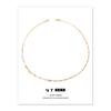 Alta retención de color chapado al vacío oro real/perla natural ins collar suave de doble capa mixto de múltiples cadenas collar collar para mujer