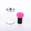 Bola de Molienda Redonda Esponja de Aire para Maquillaje Bola de Maquillaje Doble Uso Seco y Húmedo Sin Polvo Mango Portátil Huevo de Maquillaje