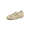 Zapatos Planos de Diseño Coreano Zapatos Deportivos Casuales 2025 Otoño Nuevos Zapatos de Piel Suave Zapatos de Moda para Mujer con Lazo