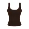 Camisola Lisa de Nuevo Estilo 2026 para Mujer con Copas Integradas, Corte Ajustado, Espalda Descubierta, Top sin Mangas para Usar como Prenda Exterior