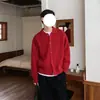 Cardigã casual retrô com gola de lapela, suéter masculino de outono e inverno com estilo sofisticado, maduro e descontraído, jaqueta de tricô versátil