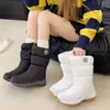 Botas de Neve para o Nordeste de Inverno 2026, Sapatos de Algodão com Adição de Lã e Isolamento Espesso, Impermeáveis, Antiderrapantes, de Cano Médio, Resistentes ao Frio, Botas de Algodão com Solado Grosso para Mulheres