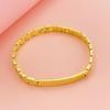 Pulsera de oro de 24 quilates con puente de luz de 6 mm, venta directa de fábrica. Disponible en stock.