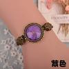 Pulseira de renda de liga vintage original com contas de neve e flores, joias de flores reais, naturais, cênicas, menina Mori, tecidas à mão