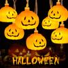 Lanterna de Abóbora de LED Luzes de Cordão de Halloween Luzes Penduradas Luzes Decorativas Bar Páscoa Luzes de Fantasma Caixa de Bateria Atacado Super Brilhante