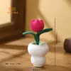 Productos florales hechos a mano, jarrón de calabaza tulipán, flores artificiales, adornos de decoración para el hogar, regalos creativos, flores de hilo tejido