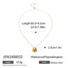 Explosiones de Sentido del Diseño Silencioso y Qiao Europeo y Americano Oro de 18k Acero Inoxidable Joker Collar Simple de Frijol Dorado Joyería que No se Cae