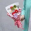 Pequeño ramo de punto transfronterizo, ramo de flores artificiales de hilo tipo pompón para el Día de San Valentín, accesorio de regalo para la temporada de graduación, pequeño regalo