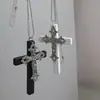 Diseño Original Collar Cruz Grande Cruz Alabanza Cos Halloween Gótico Oscuro Monja Lolita Sirvienta
