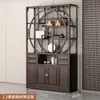 Gabinete multi-tesoro de madera maciza, partición de estilo chino, estante de exhibición de té antiguo de estilo chino nuevo, gabinete de entrada estilo Zen para sala de estar