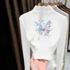Camiseta Infantil Outono/Inverno Gola Meia-Alta Autoaquecimento Quente Top para Menina Acabamento com Babado de Veludo Camada Base