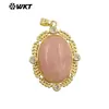 WT-P1985 Exquisitos Pendientes Clásicos con Forma de Huevo de Ganso, Recorte de Turquesa y Lapislázuli, con Circonitas de Oro de 18k, Colgantes para Mujeres, Joyería