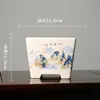 Maceta de flor de arena morada pintada al por mayor de fábrica, hecha a mano, rectangular para suculentas, grande, pequeña, creativa, para bonsái, orquídea, maceta especial