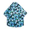 Camisa Floral Sanya a la Orilla del Mar para Hombre de Manga Corta Estilo Ins Fresca Hawaiana Holgada Camisa de Media Manga para Vacaciones en la Playa