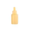 En Stock Transfronterizo 20-50ml Arena Blanca Botella Gotero de Vidrio Plano Botella para Aceite Esencial Botella para Sérum Botella de Líquido Original Botella de Recarga