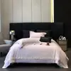Directo del fabricante: Juego de ropa de cama de cuatro piezas de algodón 100% bordado, cepillado y calado, en colores sencillos, apto para todas las estaciones, disponible al por mayor