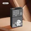 Estuche para Cigarrillos Transfronterizo con Encendedor de Carga Integrado, Diseño Creativo Portátil, Capacidad para 20 Cigarrillos, Tapa abatible Recargable, Resistente a la Presión, Estuche Impermeable para Cigarrillos