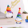 Navidad Arcoíris Muñeco sin Rostro Resina Adornos de Enano Amor Arcoíris Enano de Barba Blanca Decoraciones para el Hogar