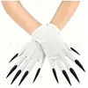 Accesorios para Mujer Años 20 Guantes de Spandex Satén Flocado Cuero Patentado Transfronterizos para Fiesta de Graduación Disfraces Accesorios en Stock