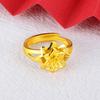 Los modelos más vendidos de transmisión en vivo no se desvanecen durante mucho tiempo. Anillo abierto de oro de arena de Vietnam para mujer chapado en oro de 24 k, joyería de cobre y oro de simulación al por mayor.