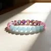 Pulsera de Tres Elementos Más Vendida de Temu Amazon, Pulsera de Piedra Natural, Pulsera de Amatista, Pulsera de Diseño Personalizado al por Mayor