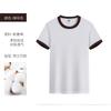 Camiseta de algodão pesado masculina e feminina cor de ombro combinando gola redonda manga curta atacado customizado roupas de classe macacões logo impresso