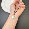 Colar vintage Vietnã ouro de areia esmalte colorido pingente de unicórnio feminino pequeno fresco não desbota por muito tempo joias atacado