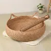 Ninho de palha artesanal para pet, ninho de gato, ninho de cachorro, adequado para todas as estações, resistente ao desgaste e a arranhões, cama de dormir de gato trançada, suprimentos para animais de estimação no atacado