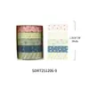 Fita Washi Bobo Gummy Series Embalada com Caixa 5 Rolos para Journaling DIY, Materiais de Diário, Adesivos Decorativos para Colagem