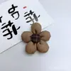 Nuevos Accesorios de Flor de Tela de Primavera para Ropa DIY, Pinza para el Cabello con Moño de Flor de Cinco Pétalos, Goma para el Cabello y Materiales para Accesorios