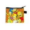 Cartera de monedas de dibujos animados Los Simpsons, bolsa de monedas con cremallera de poliéster, bolsa pequeña para guardar auriculares y llaves de estudiante al por mayor