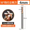 Fresa de acero de tungsteno, 4 filos, fresa de extremo recubierta con TiSiN de 55 grados, especializada para centros de mecanizado CNC, placas de acero inoxidable y hierro fundido